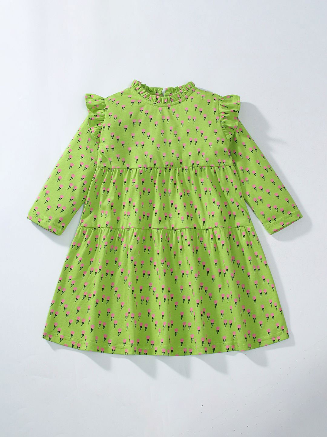 

JC SPARKLE Girls Floral Printed A-Line Dress, Green
