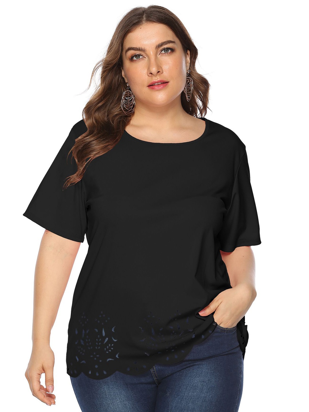 

StyleCast Curve Top, Black