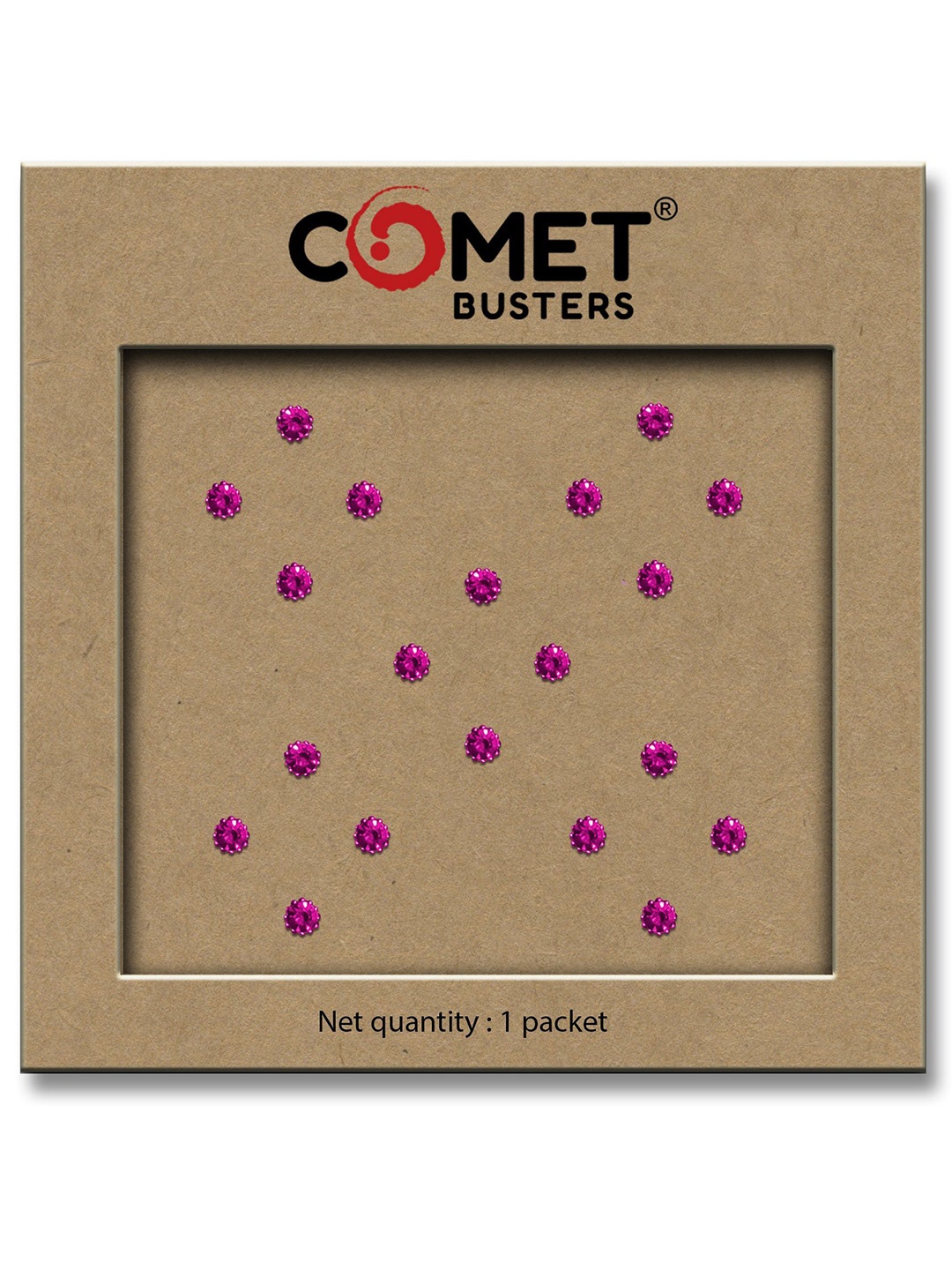 

Comet Busters Beautiful Traditional Circular Bindi - Hot Pink