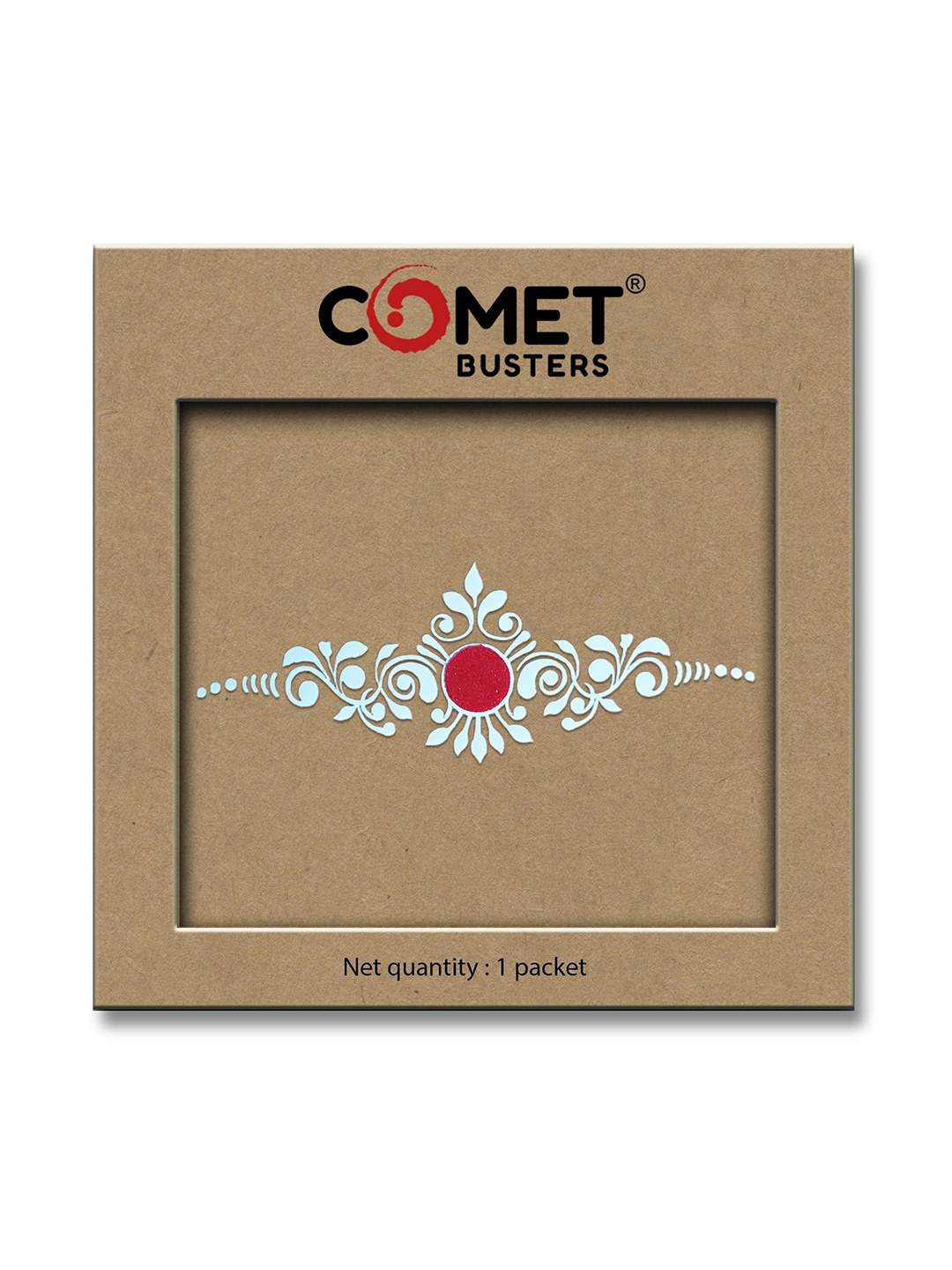 

Comet Busters Beautiful Traditional Designer Bindi, White