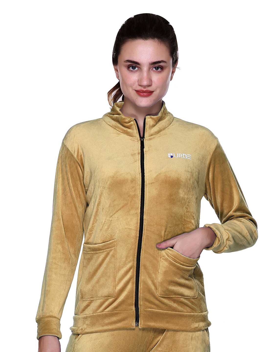 

AMAHA FASHIONS Women Sweatshirt, Gold