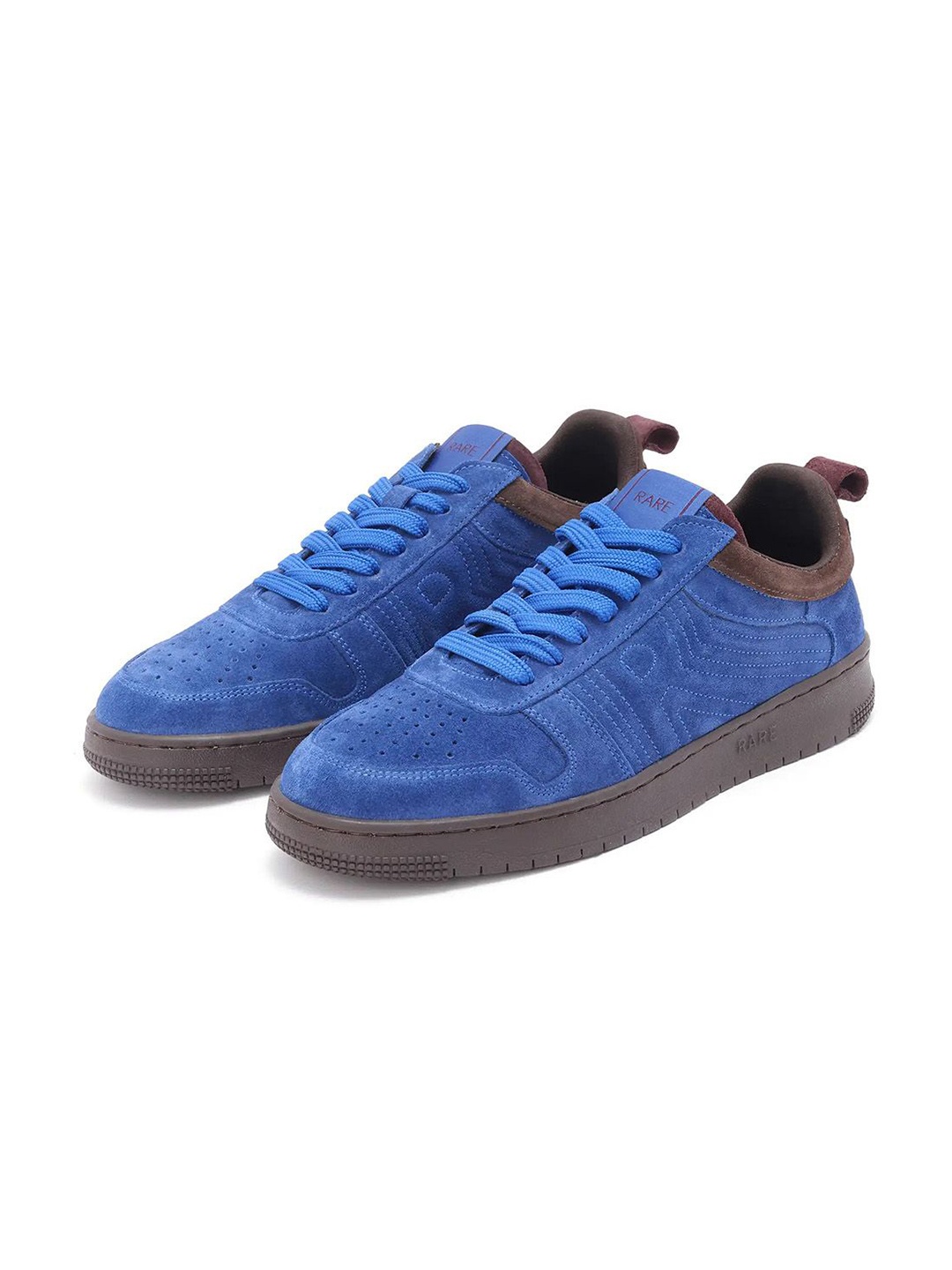 

RARE RABBIT Men Colourblocked Suede Sneakers, Blue