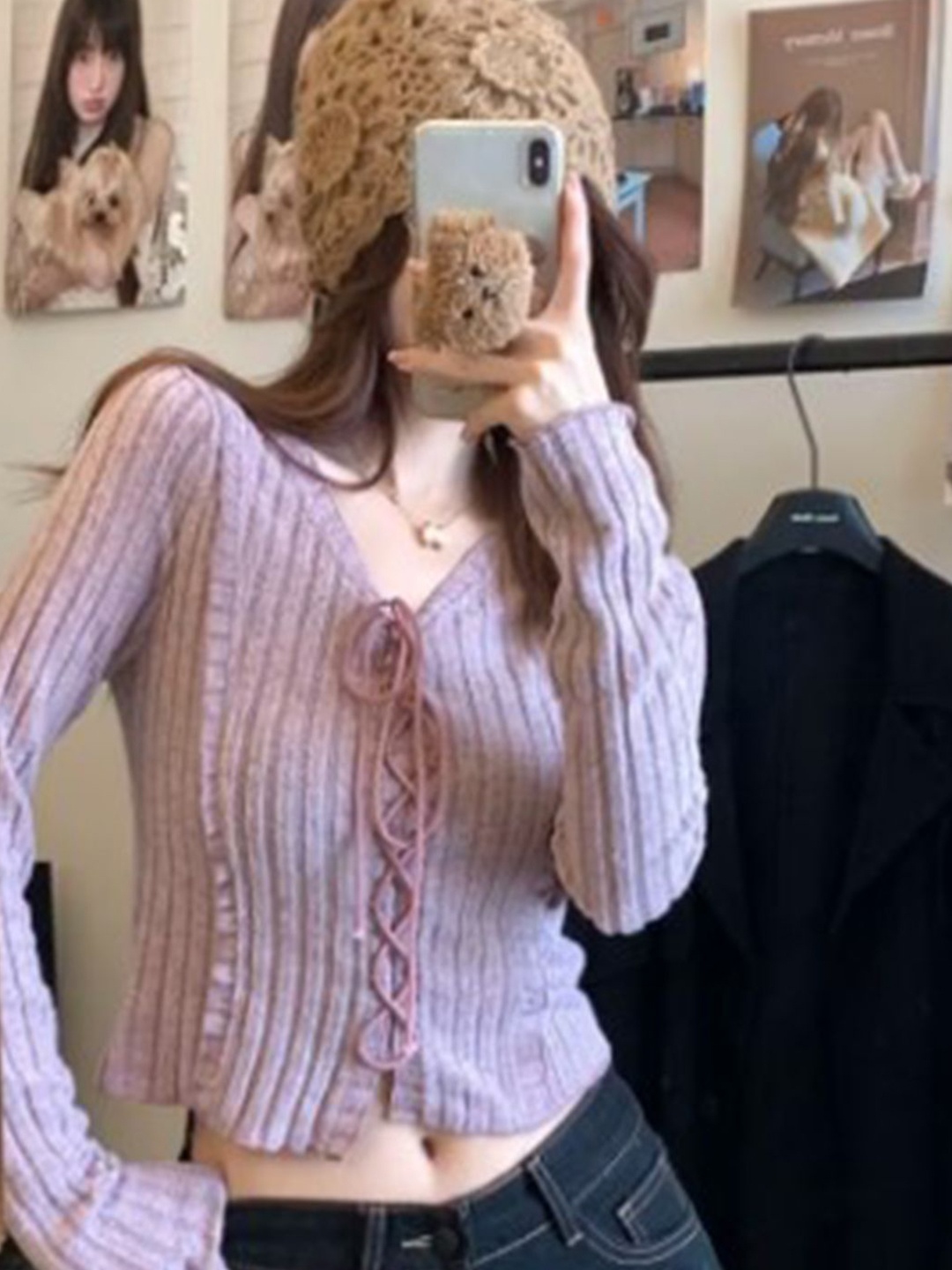 

StyleCast Women Self Design Sweatshirt, Pink