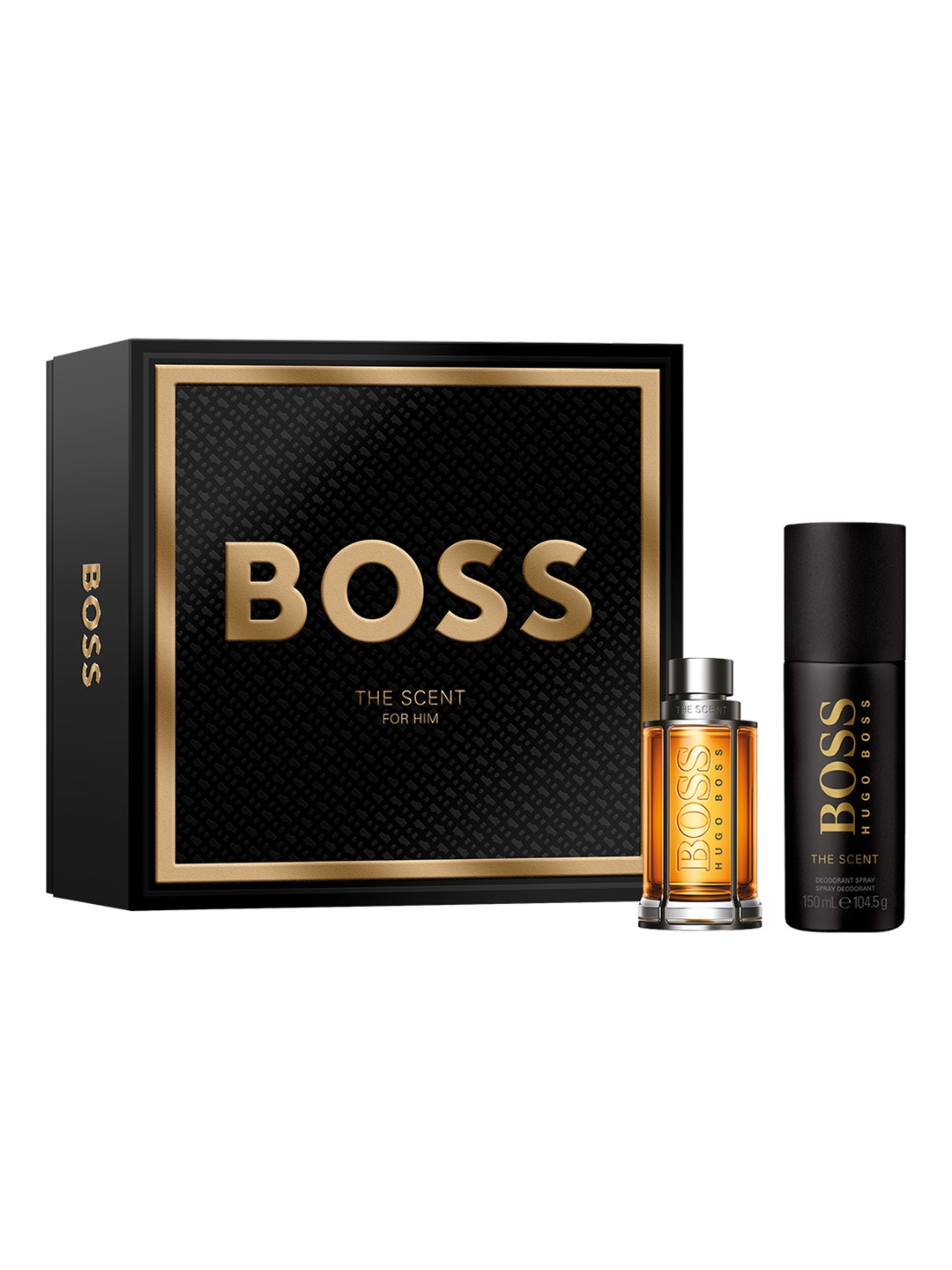 

BOSS Men The Scent Fragrance Gift Set - EDT 100ml & Deo 150ml, Yellow