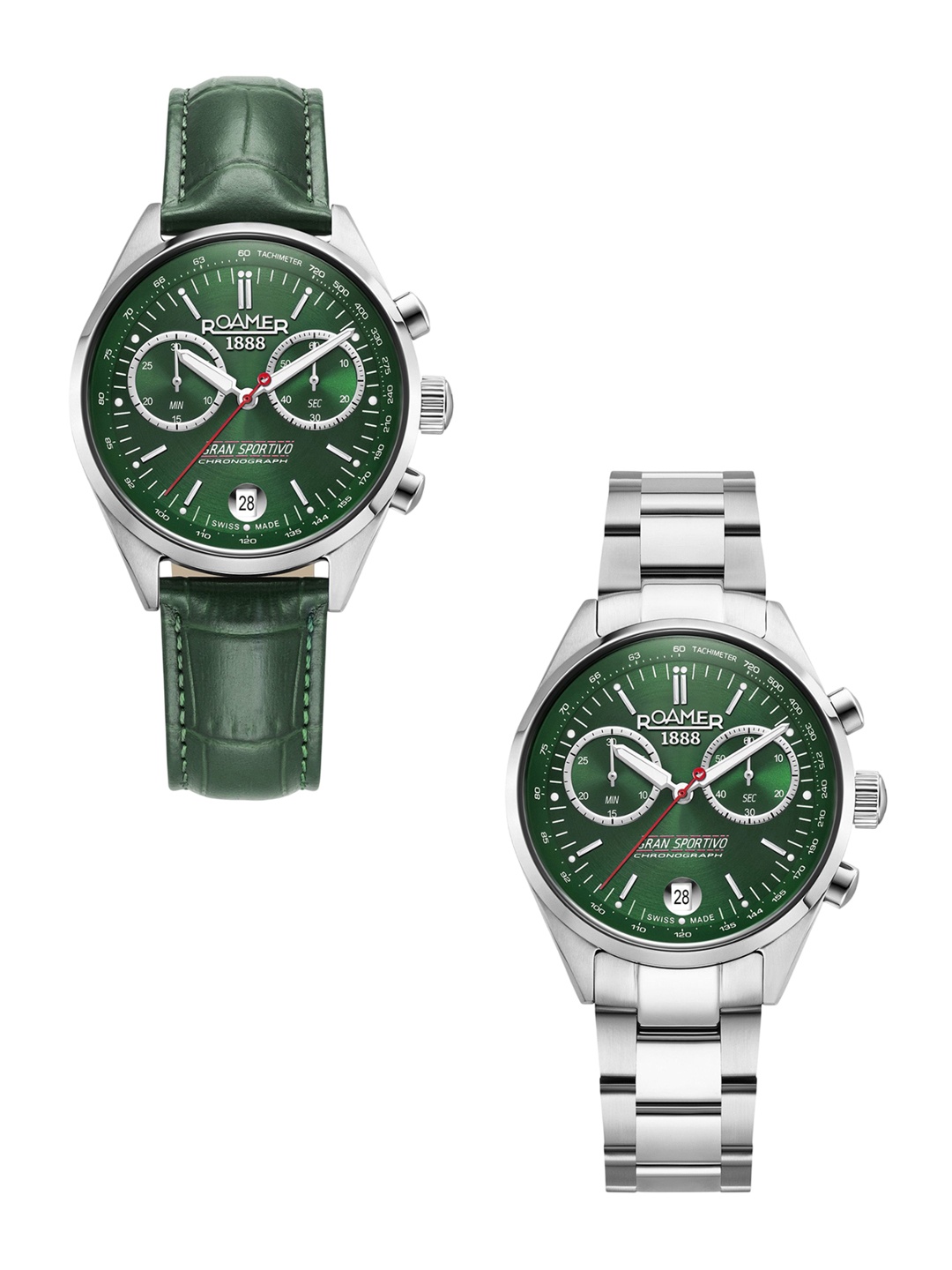 

ROAMER Men Bracelet Style Straps Analogue Chronograph Watch 978818 41 75 20, Green