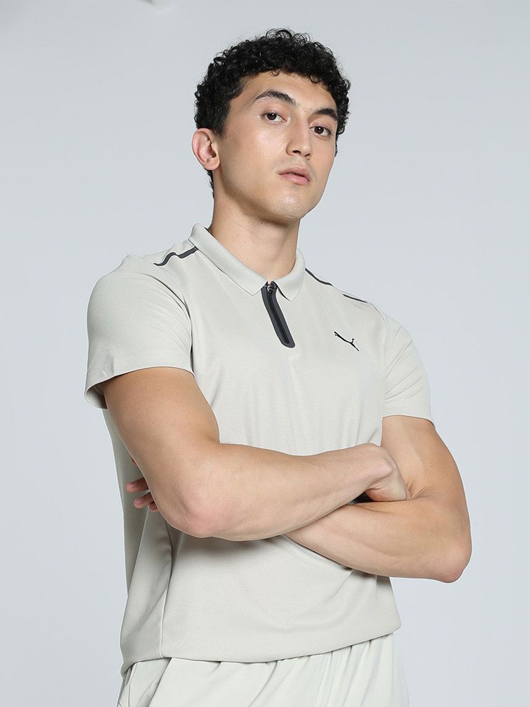 

Puma Men Utility Self Design T-Shirt, Beige