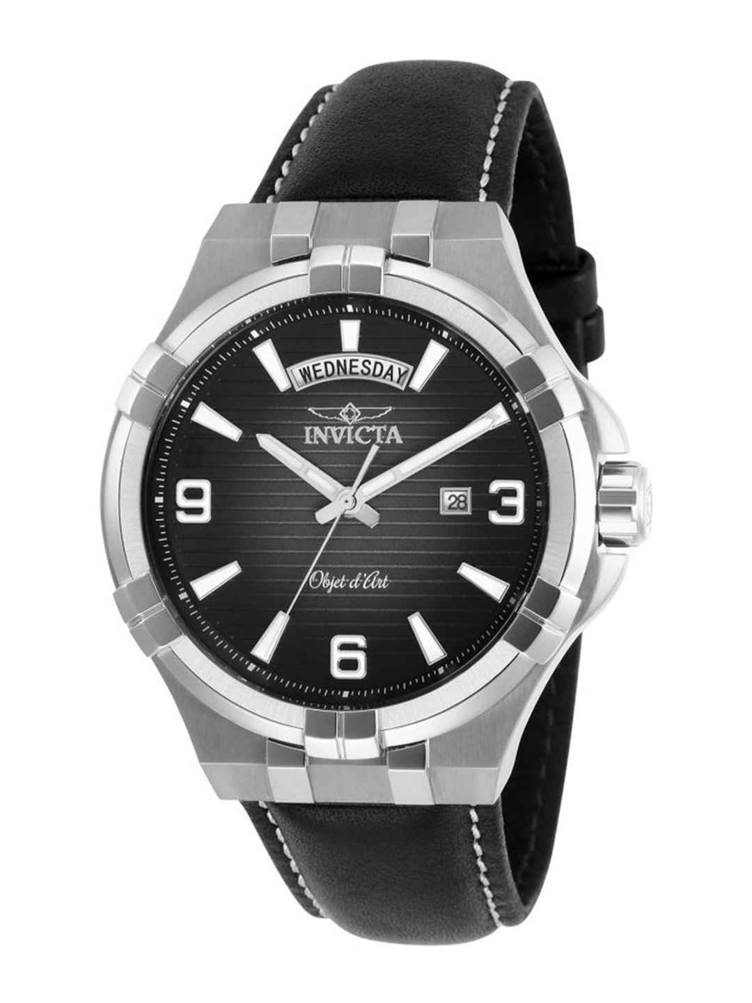 

Invicta Men Dial & Leather Straps Analogue Watch 30183, Black