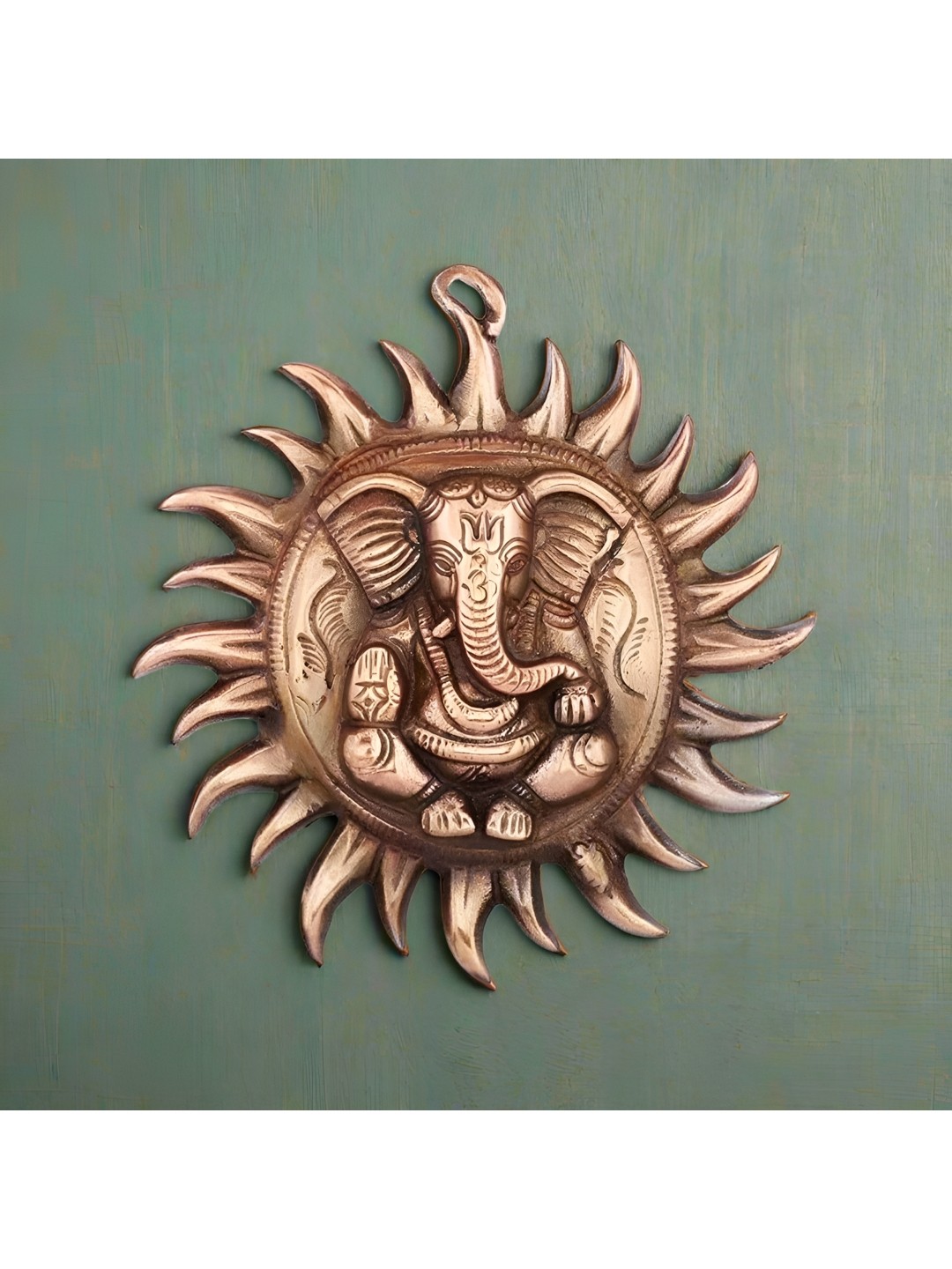 

apka mart Bronze Ganesh Metal Wall Hanging