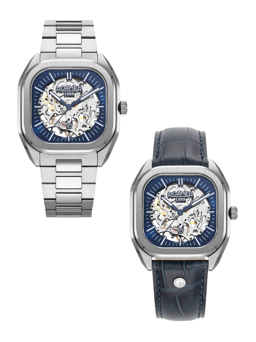 

ROAMER Men Straps Analogue Motion Powered Watch 985986 41 45 20, Blue