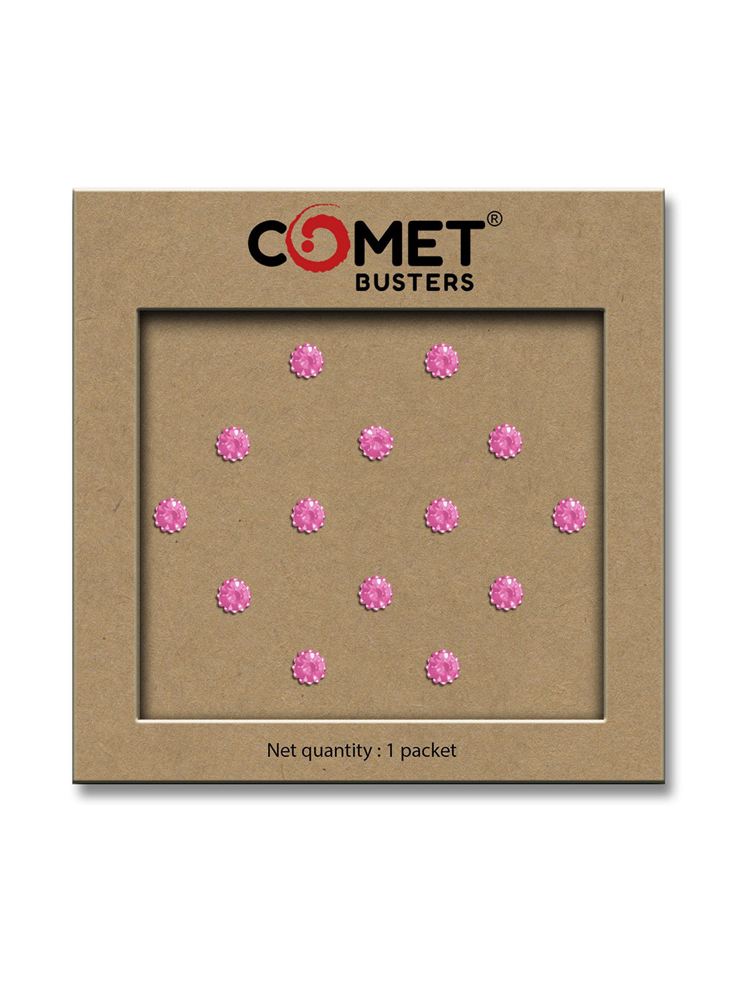 

Comet Busters Beautiful Traditional Circular Bindi - Pink