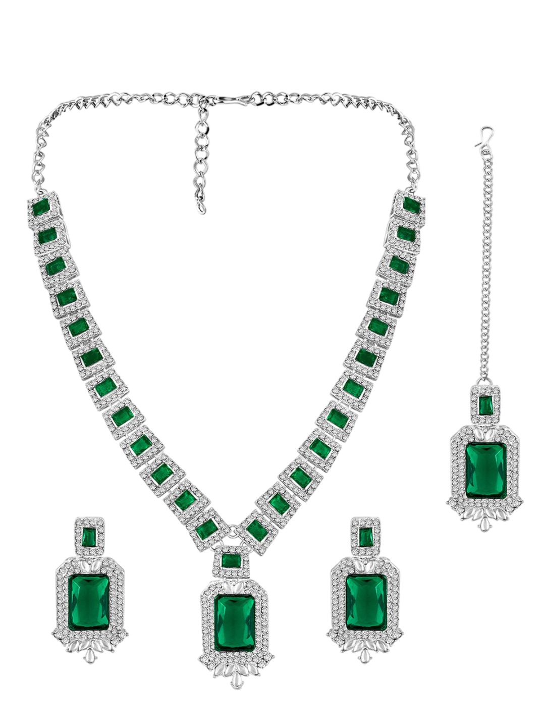 

Peora Sliver-Plated Crystal & CZ-Studded Jewellery Set, Silver