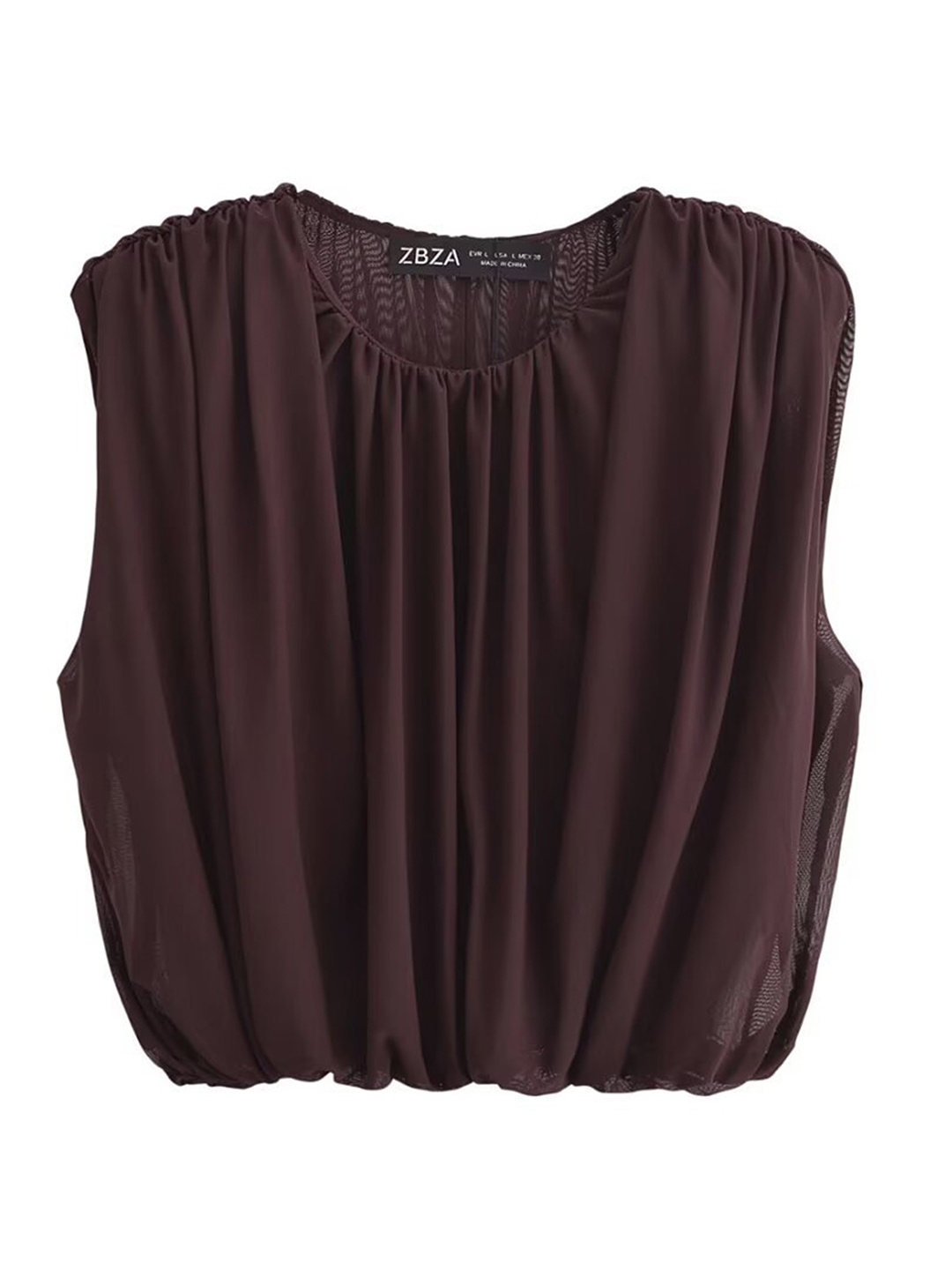 

LULU & SKY Blouson Top, Brown