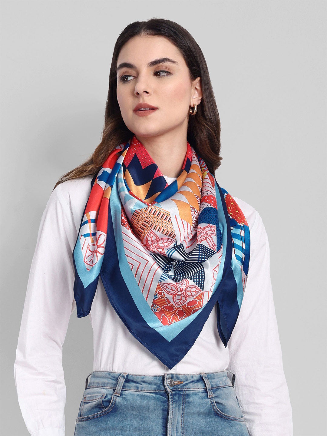 

Sarisp Women Printed Scarf, Red