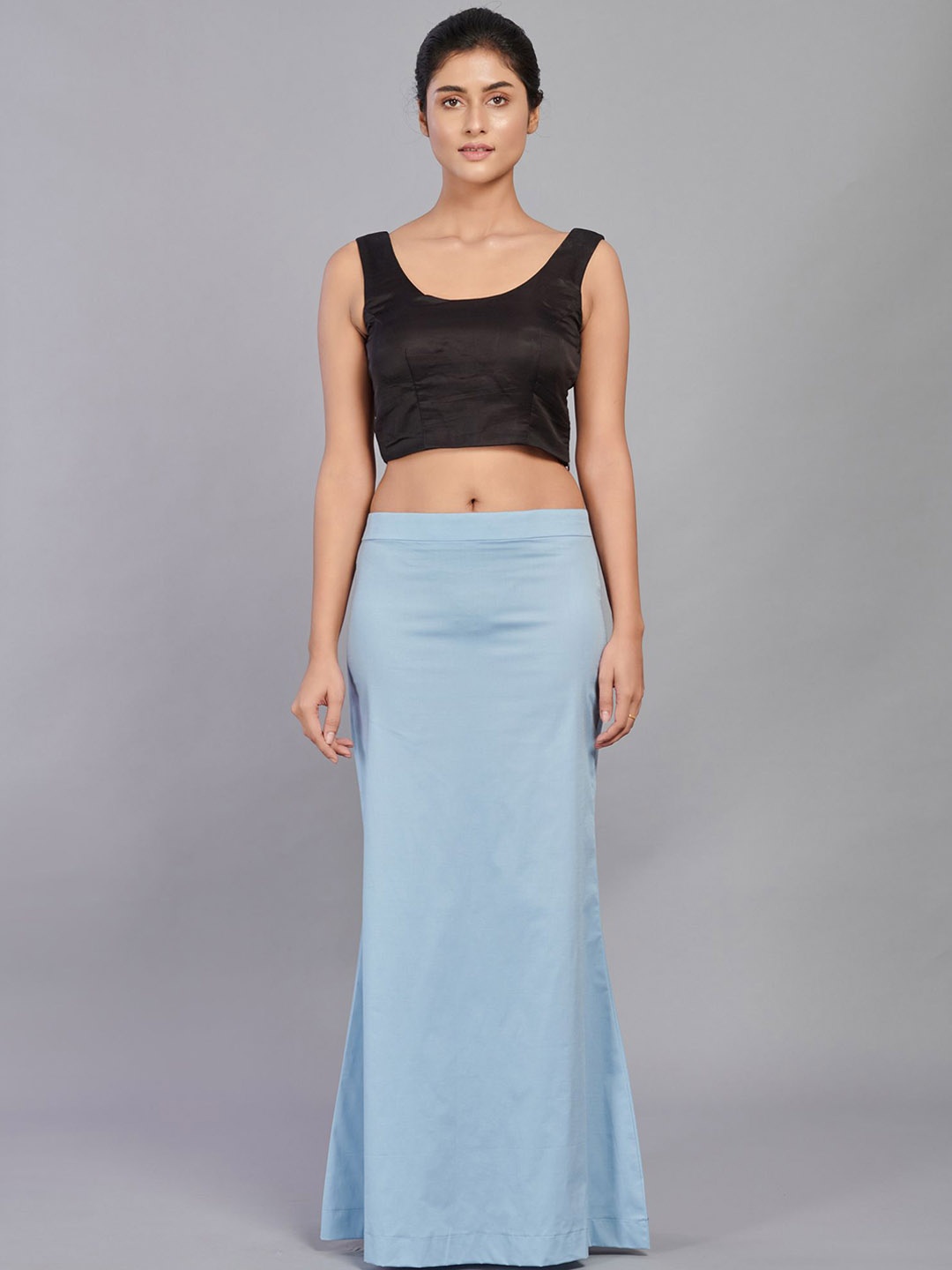

I AM BY DOLLY JAIN D'coat Simple Petticoat Saree Shapewear, Blue
