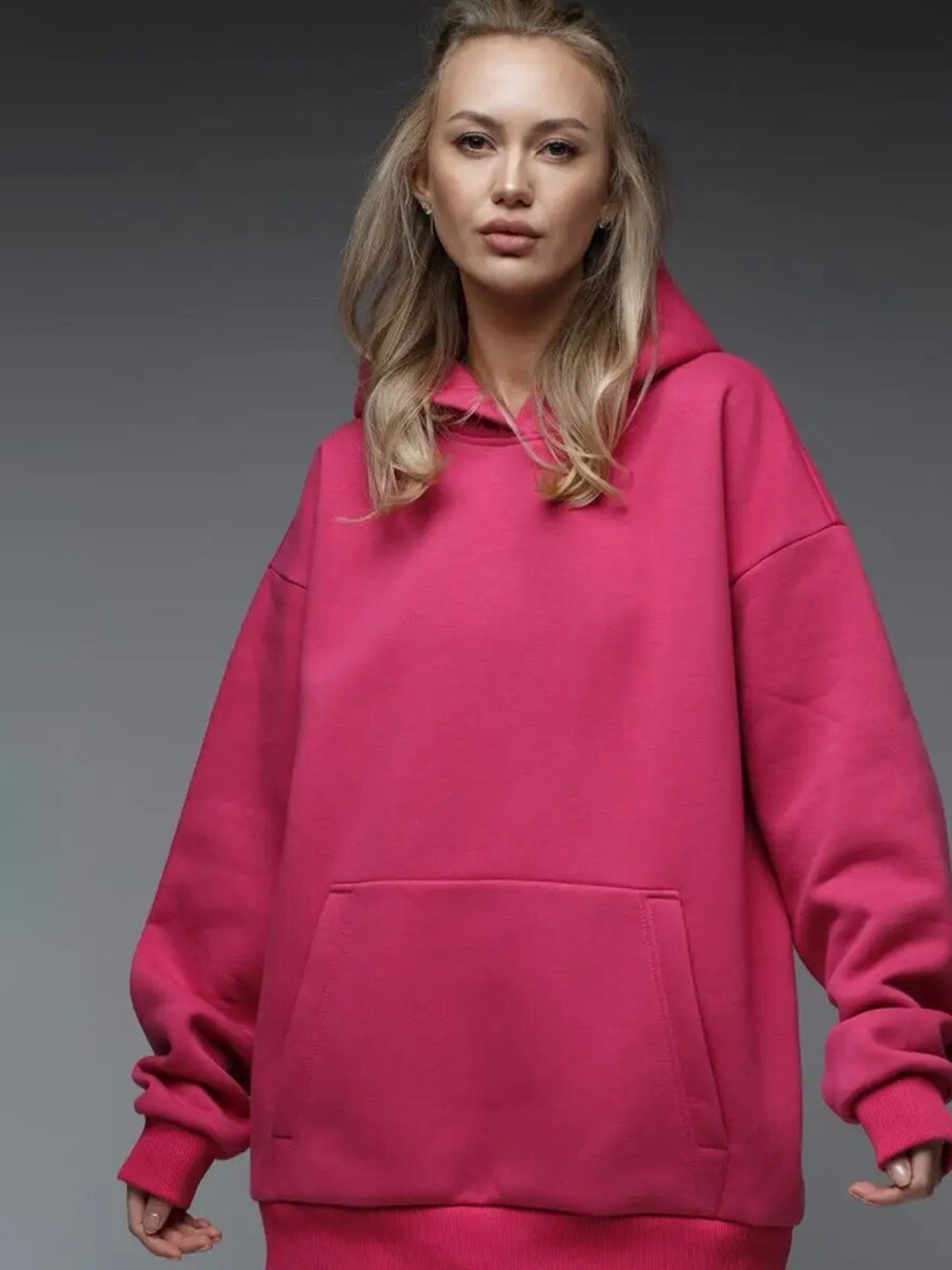 

LULU & SKY Women Oversized Hooded Pullover Sweatshirt, Pink