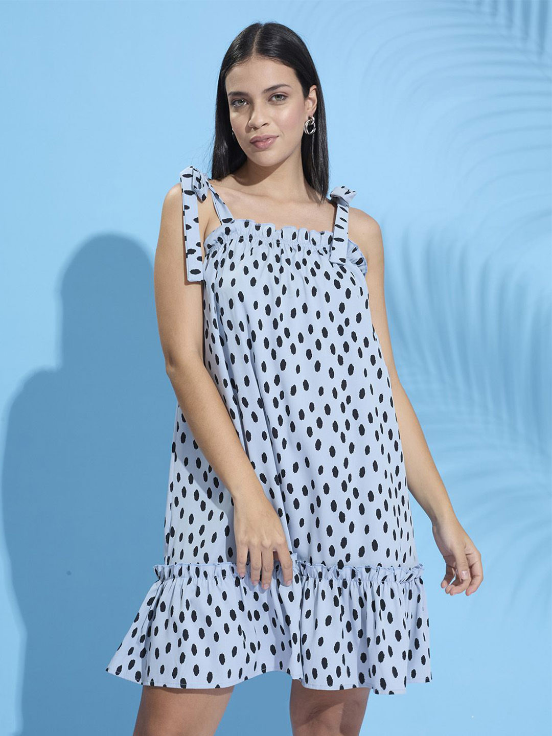 

HERE&NOW Women Animal Printed A-Line Dress, Blue