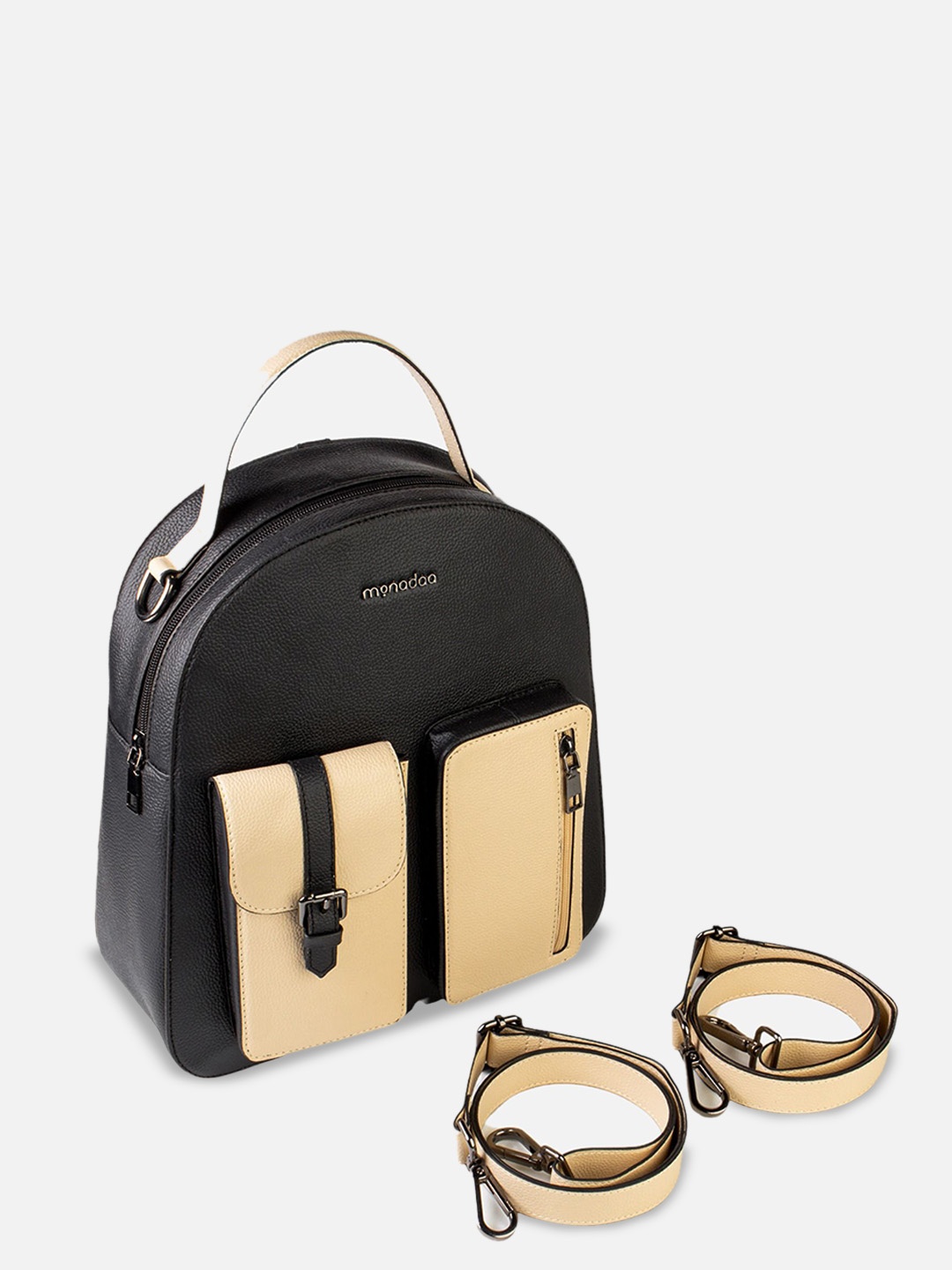 

Monadaa Oversized Structured Shoulder Bag, Black