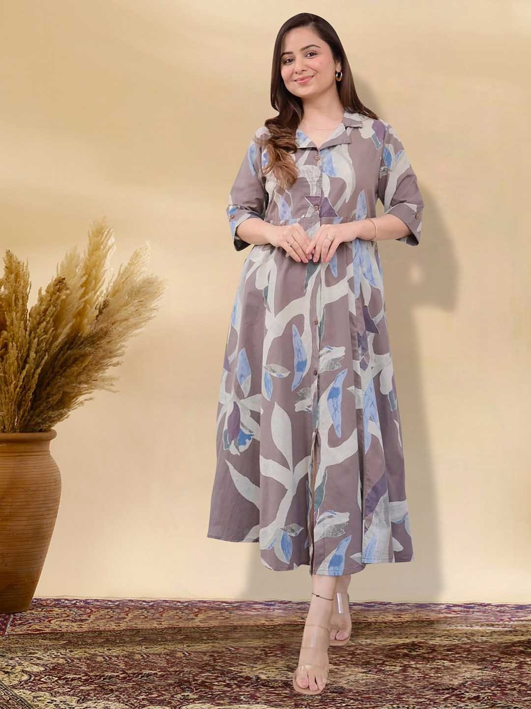 

BAESD Print Applique Fit & Flare Dress, Multi