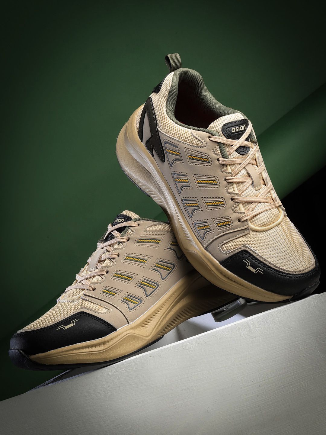 

ASIAN Men BOSS-04 Running Non-Marking Shoes, Beige