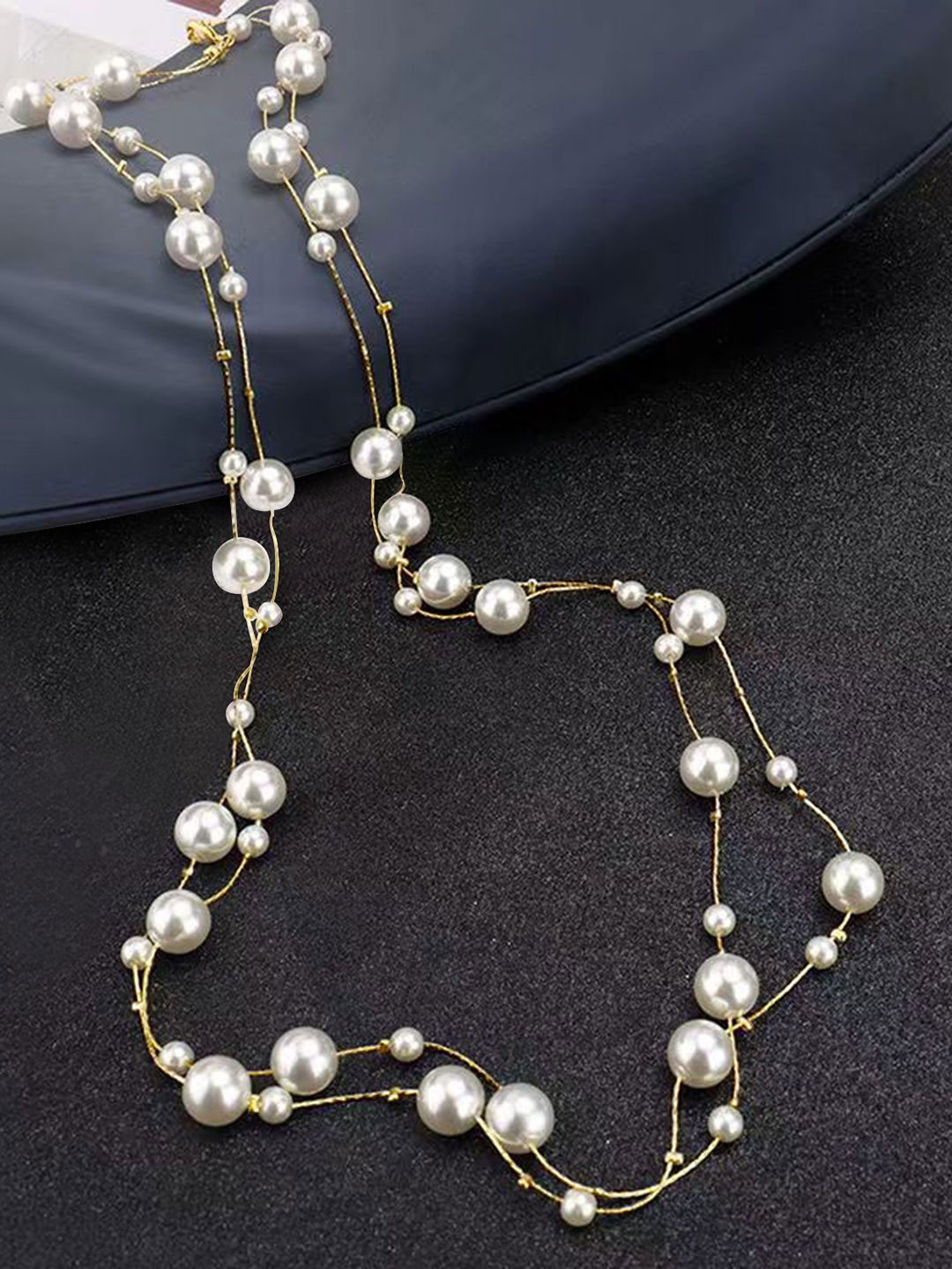 

Peora Gold-Plated Pearls Studded Layered Necklace