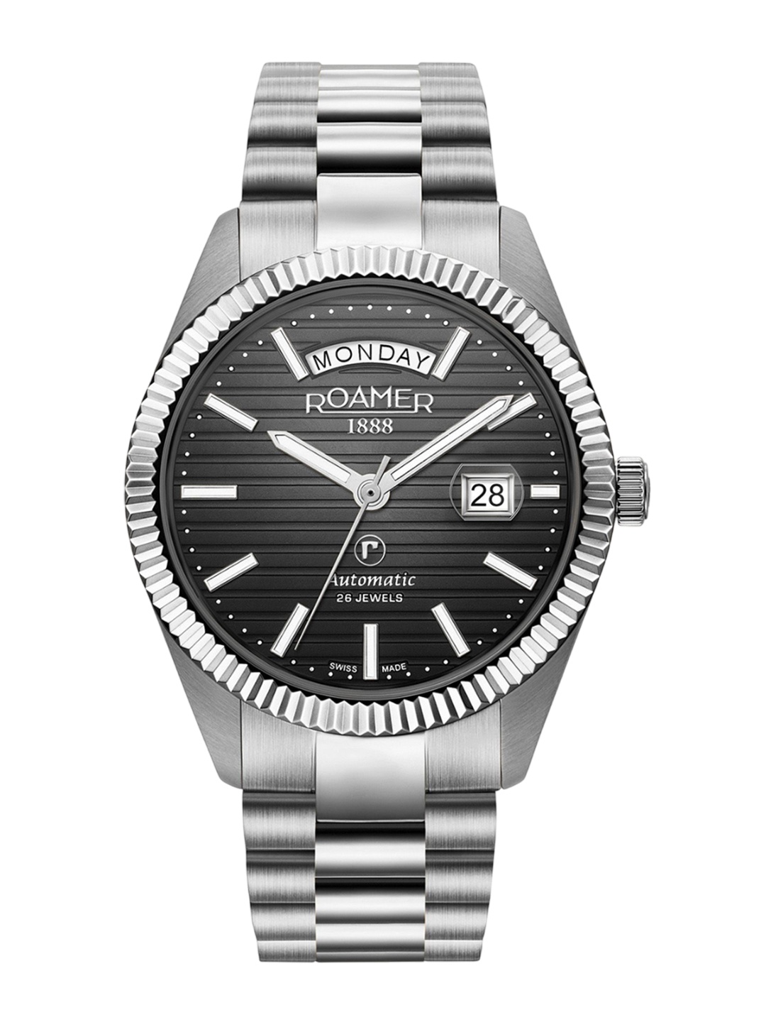 

ROAMER Men Straps Analogue Motion Powered Watch 981666 41 85 50, Black