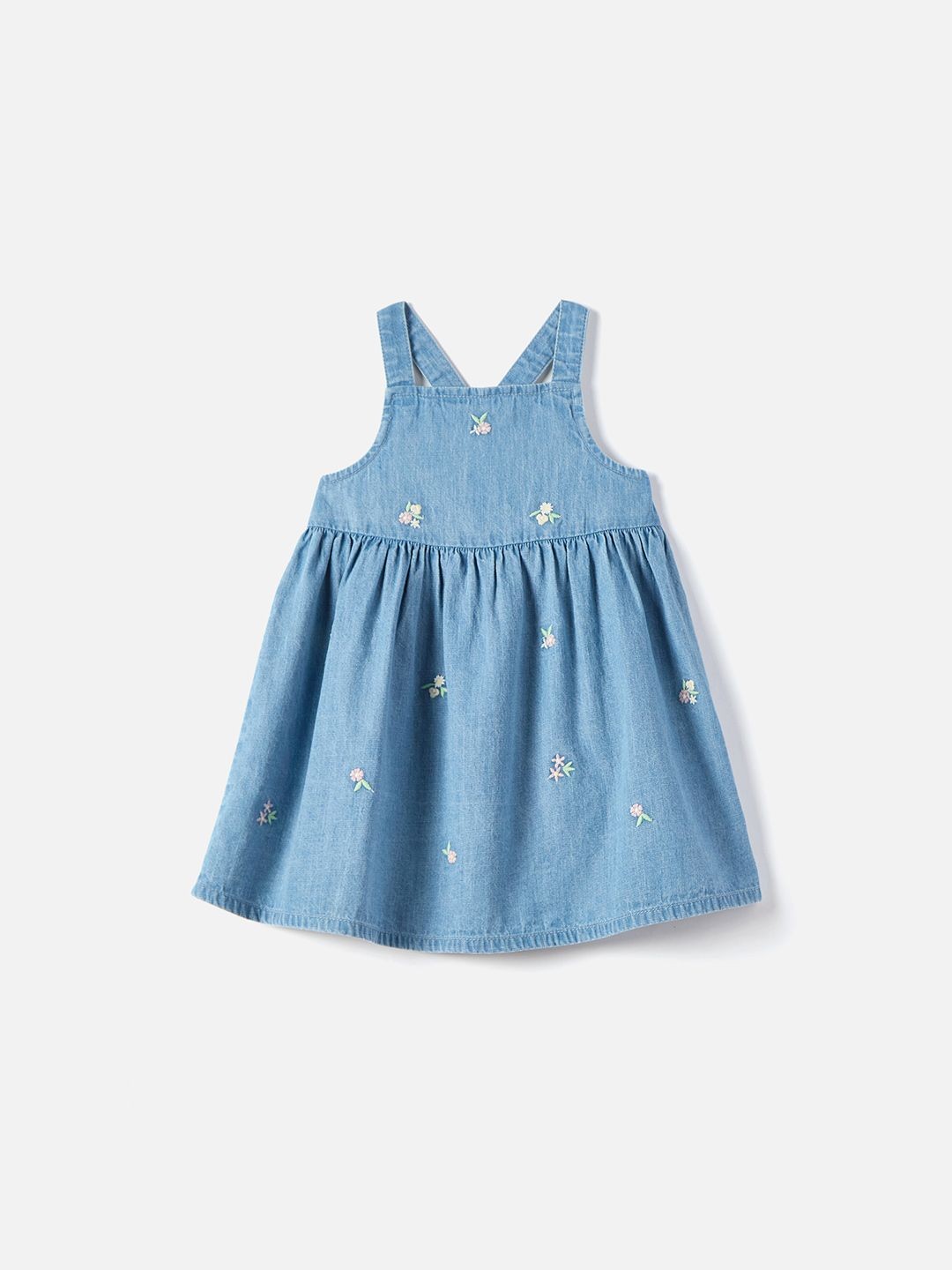 

Juniors by Babyshop Girls Floral Embroidered Dresses, Blue