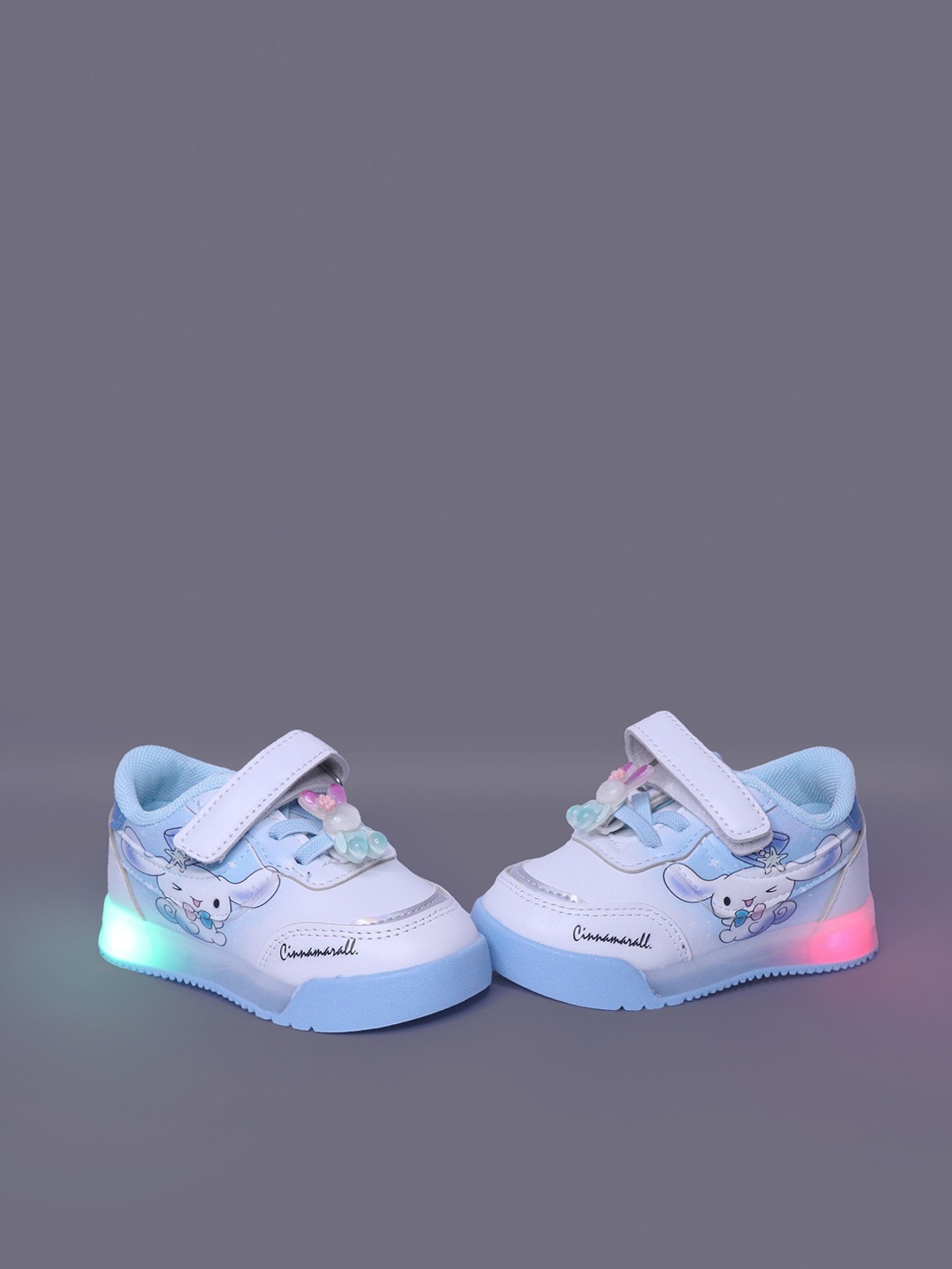 

NEW STEPS Kids Colourblocked LED Velcro Sneakers, Blue