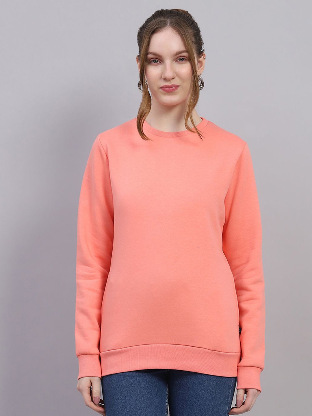 

Monte Carlo Women Round Neck Sweatshirt, Peach