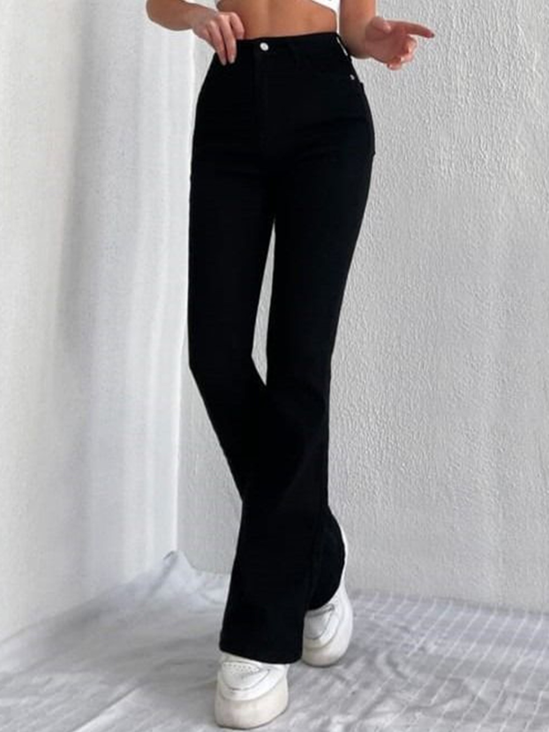 

Next One Women Smart Bootcut High-Rise Stretchable Jeans, Black