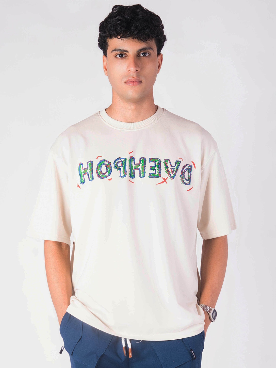

Hop Head Dream Oversized Graphic T-Shirt, Cream