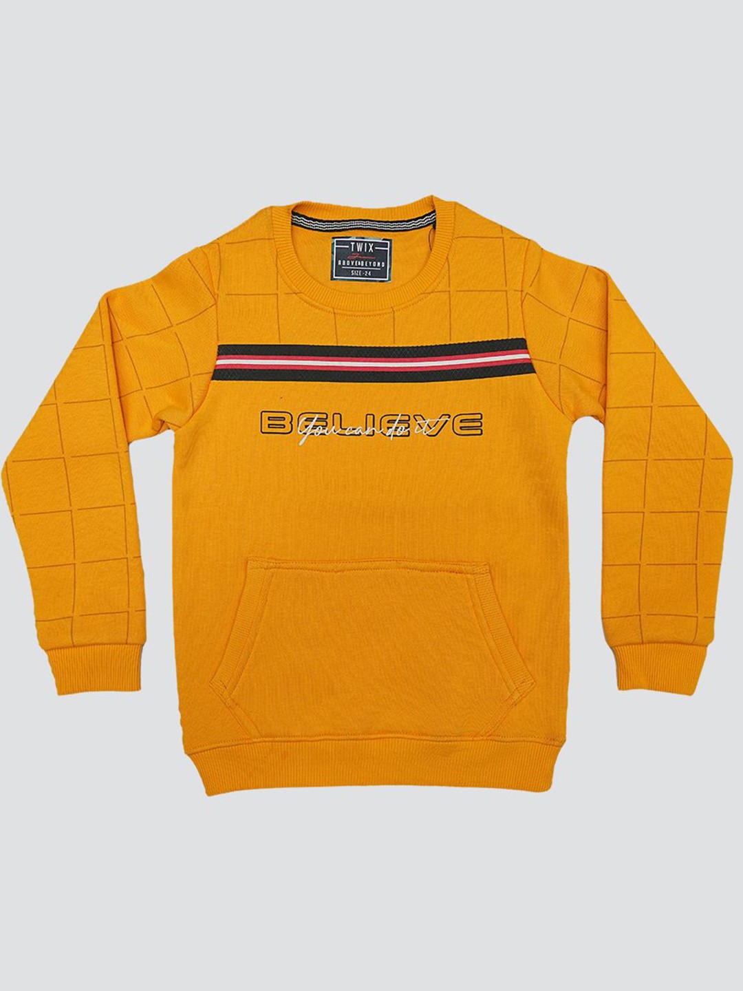 

TWIX Boys Printed Sweatshirt, Mustard