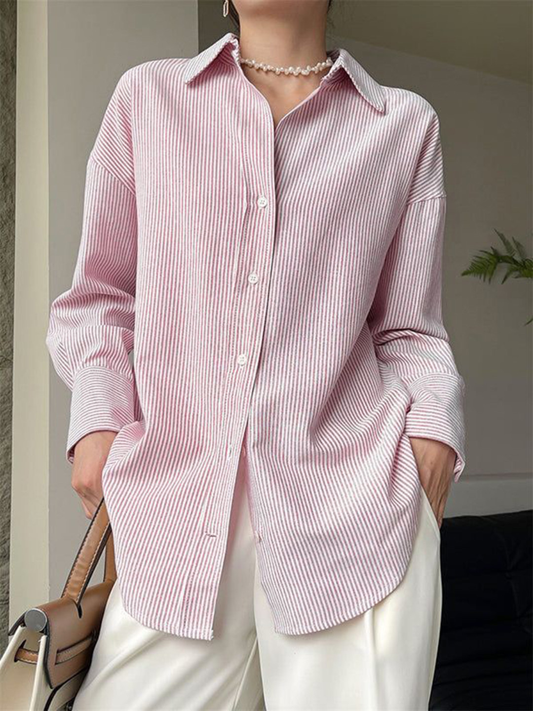 

Just Fab Printed Shirt & Trousers Co-Ords, Pink