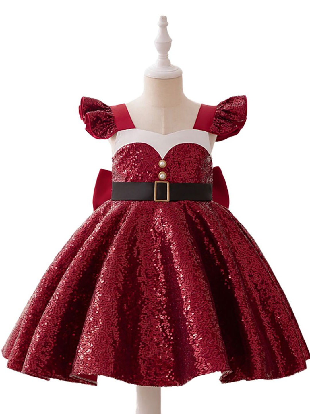 

StyleCast x Revolte Girls Embellished A-Line Above Knee Dress, Red