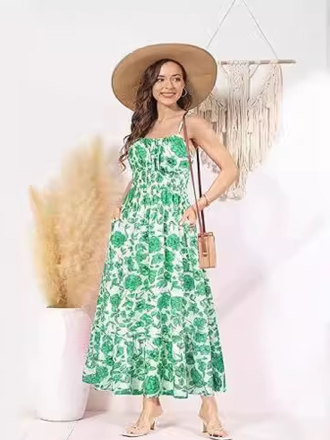 

StyleCast Floral Printed Maxi Dress, Green