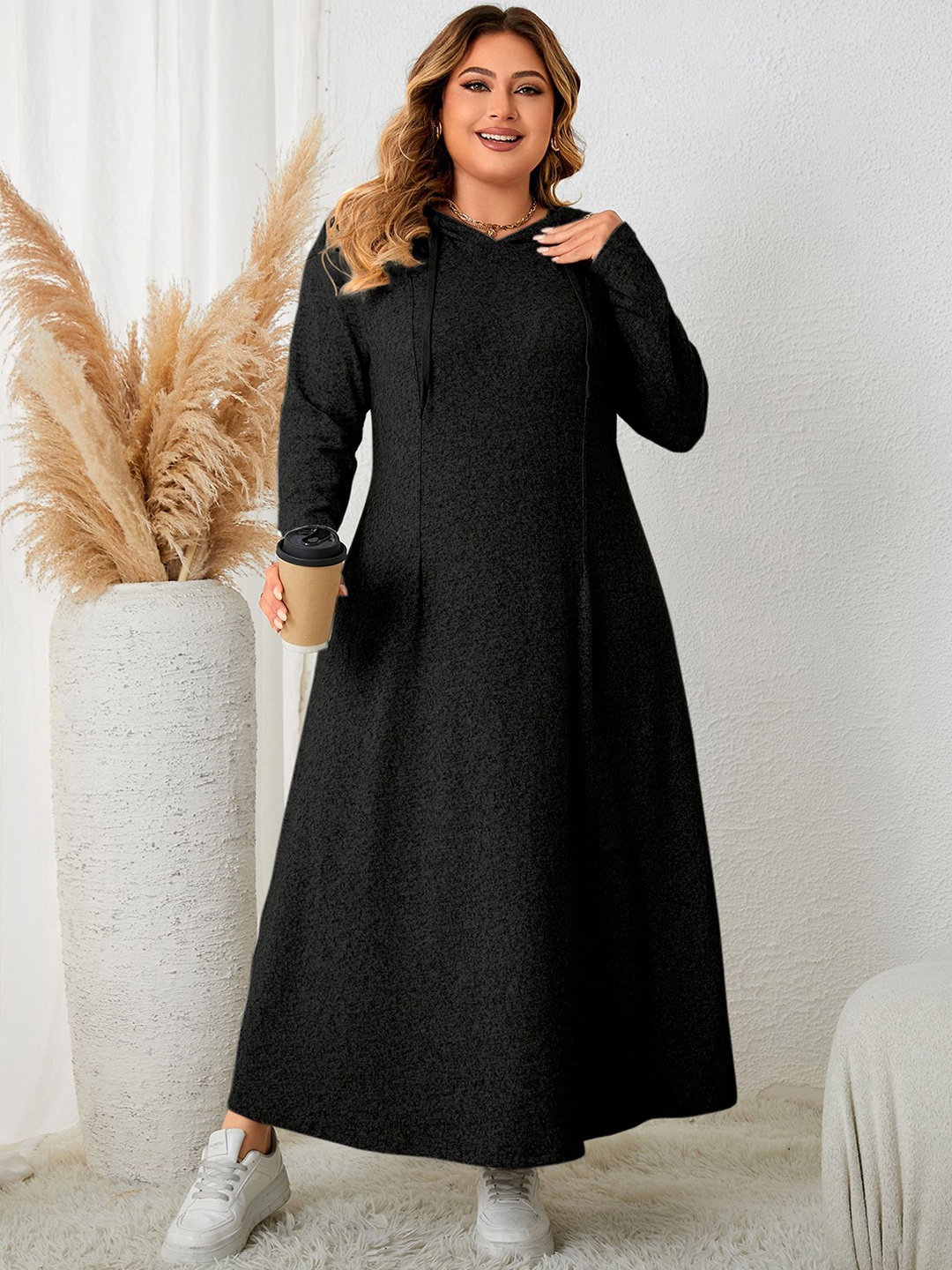 

StyleCast Curve Women Hooded Maxi Dress, Black