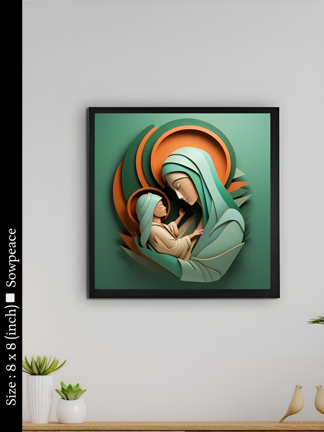 

SOWPEACE Green & Orange 1 Piece Canvas Other Wall Photographs