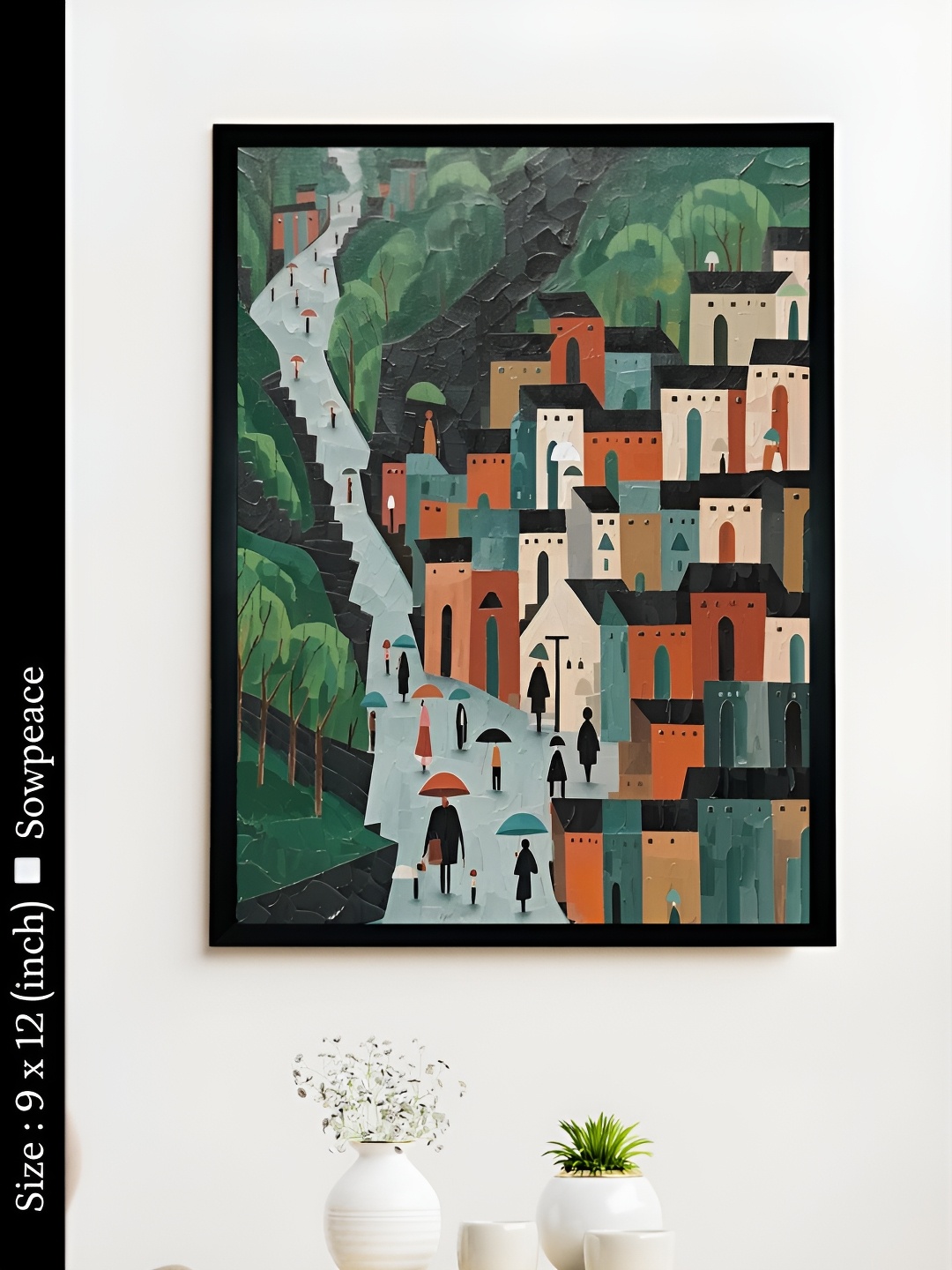 

SOWPEACE Green & Grey 1 Piece Canvas Abstract Wall Photographs
