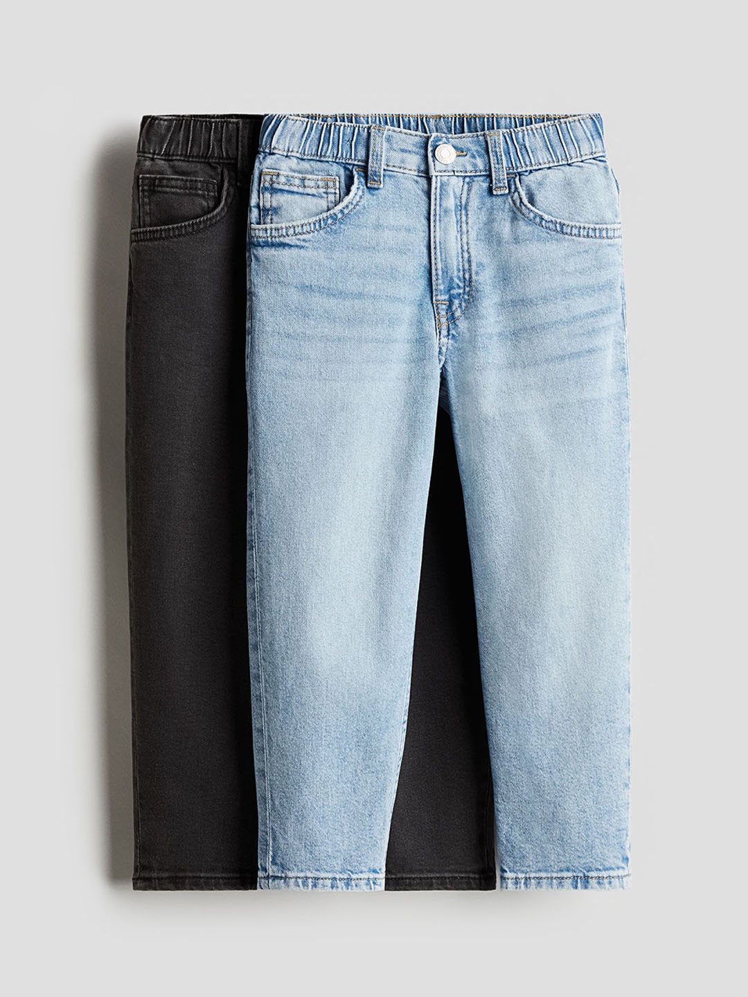 

H&M 2-Pack Loose Fit Tapered Leg Jeans, Blue