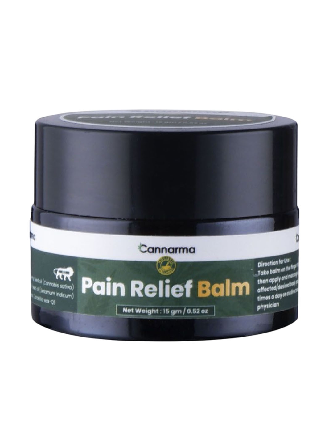 

Cannarma Hemp Pain Relief Balm With Menthol Cinnamon & Lemongrass - 15 g, Green