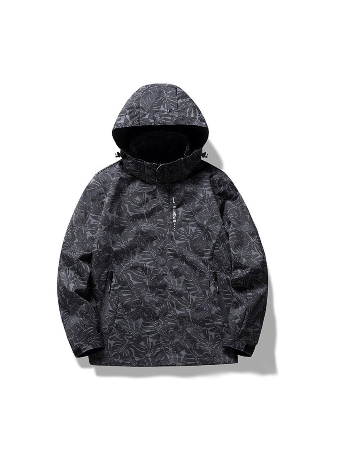 

HERE&NOW Men Hooded Floral Printed Casual Bomber Jacket, Grey