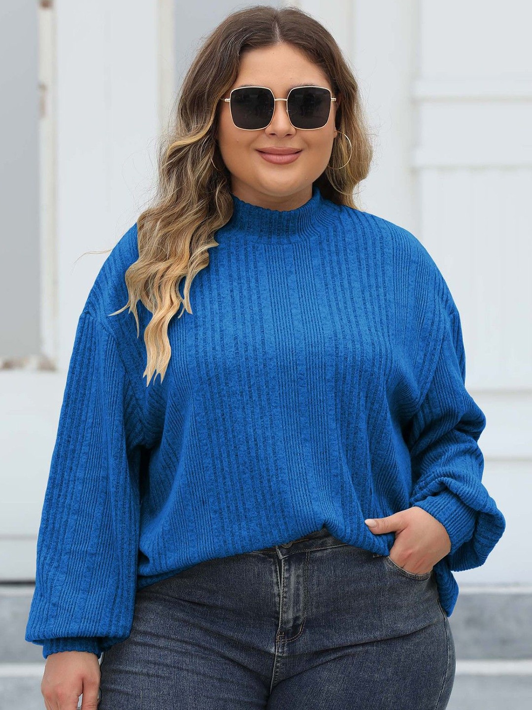 

StyleCast Curve Top, Blue