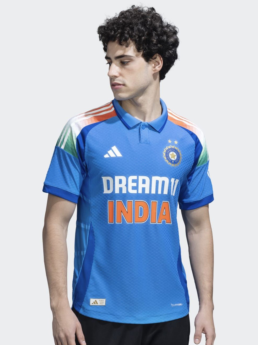 

ADIDAS Men Indian Cricket One Day International Jersey T-shirt, Blue