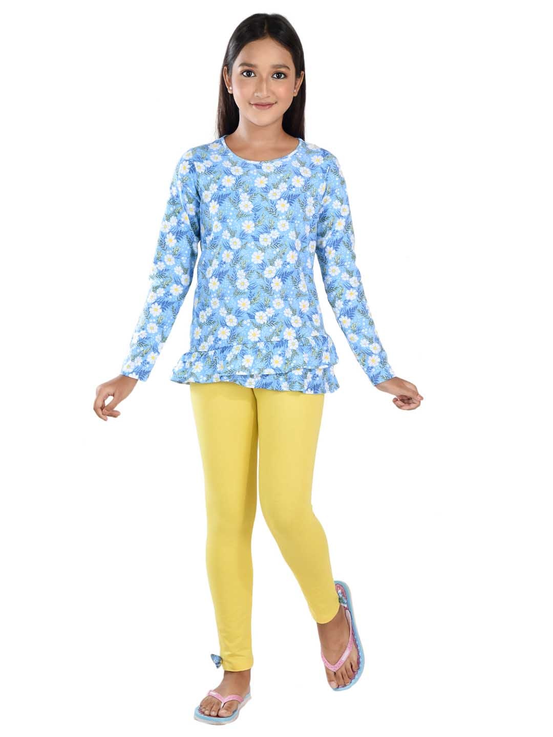 

Clothe Funn Boys Printed Pure Cotton Top with Leggings, Blue