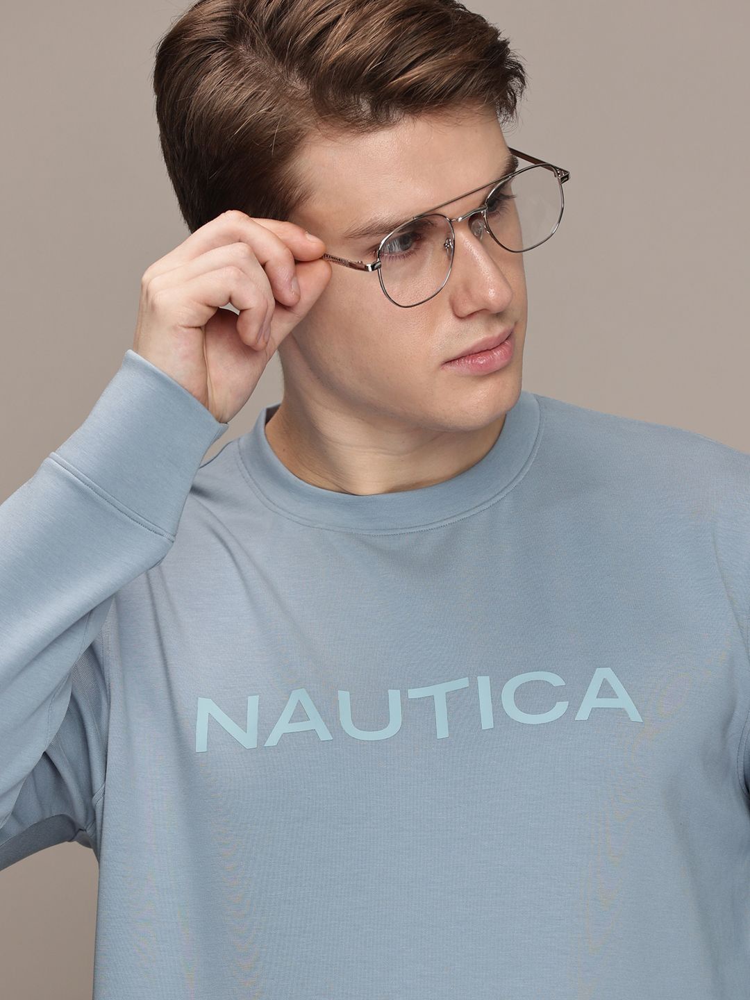 

Nautica Men Round Neck Sweatshirt, Blue