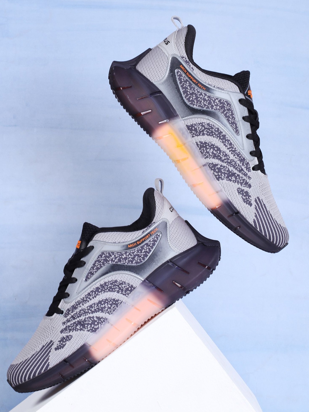 

Columbus Men Mesh Running Non-Marking Shoes, Grey