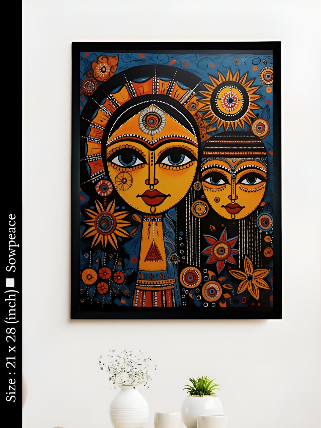 

SOWPEACE Blue & Orange 1 Piece Canvas Other Wall Photographs