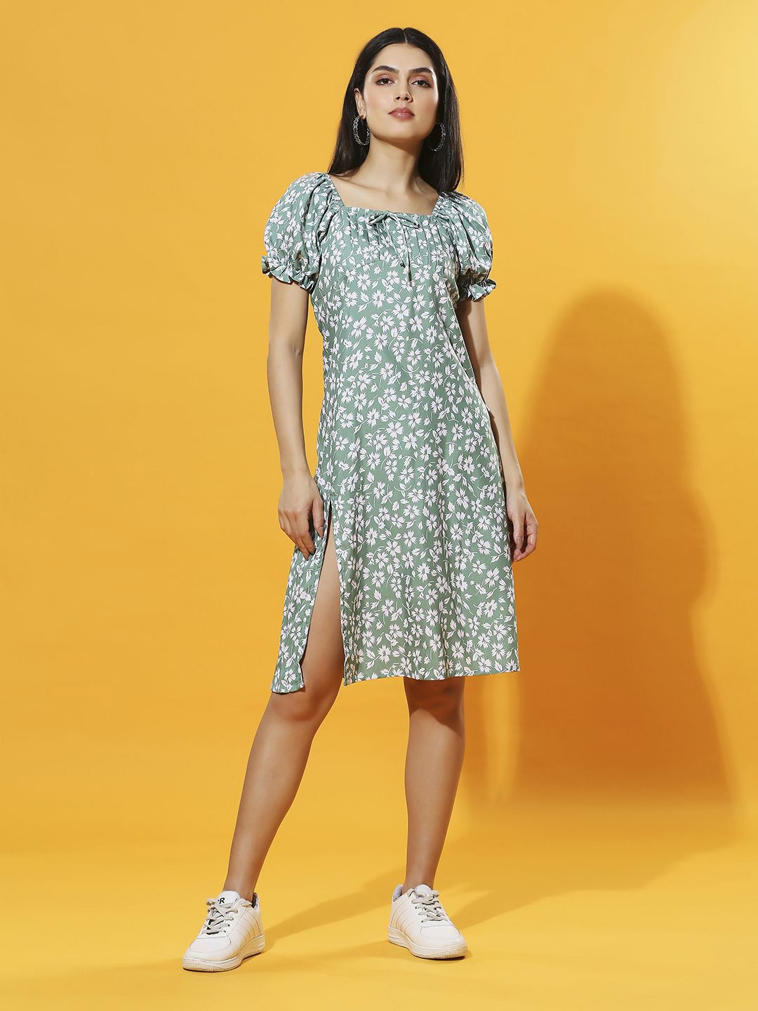 

HERE&NOW Women A-Line Dress, Green