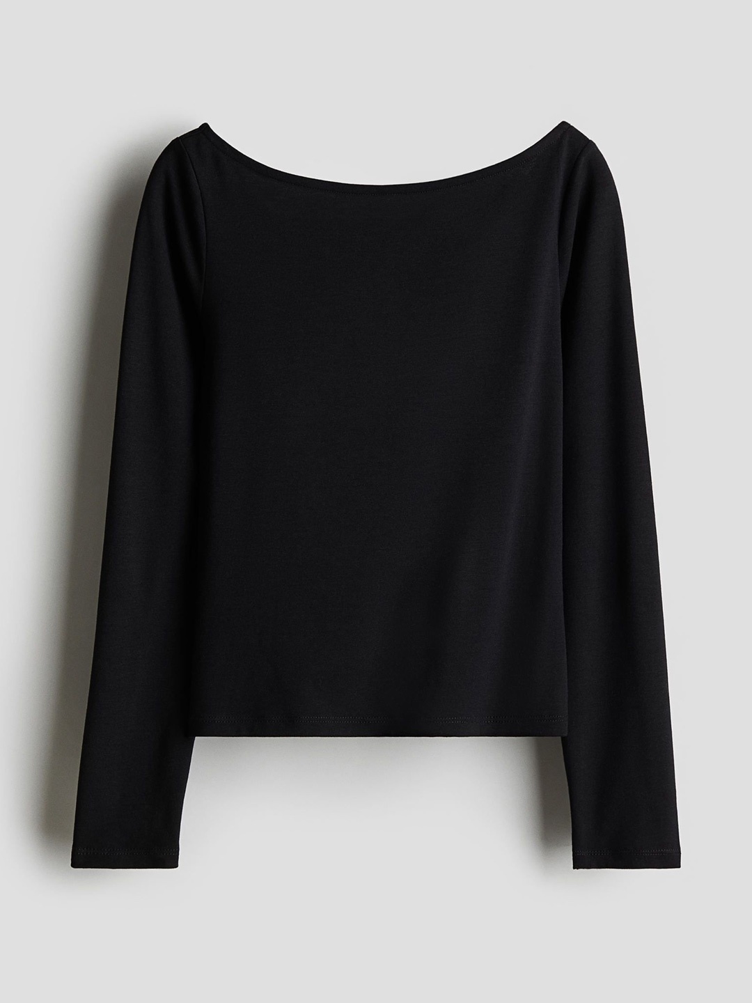 

H&M Cut-Out Jersey Top, Black