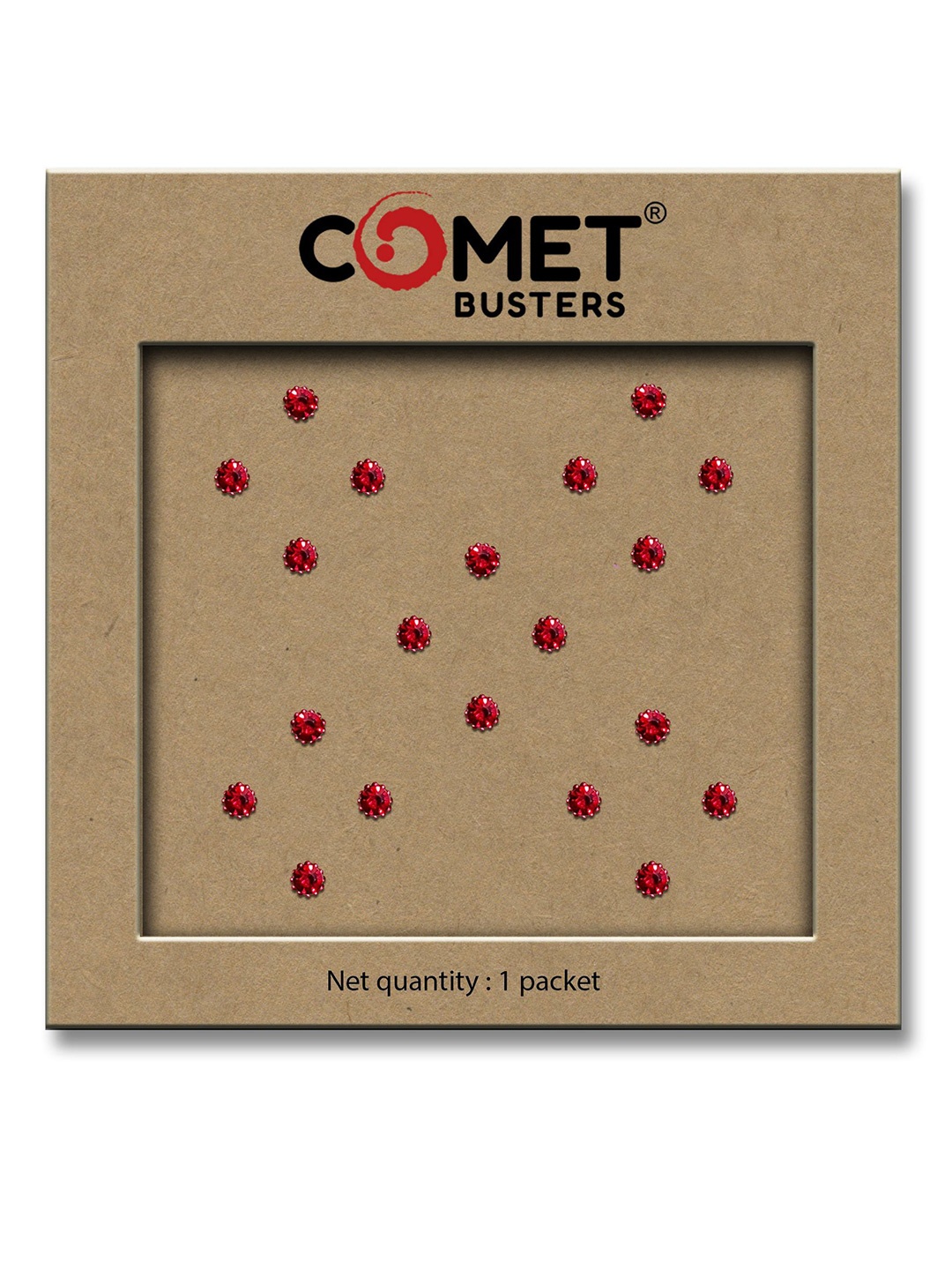 

Comet Busters Beautiful Traditional Designer Bindi - Red