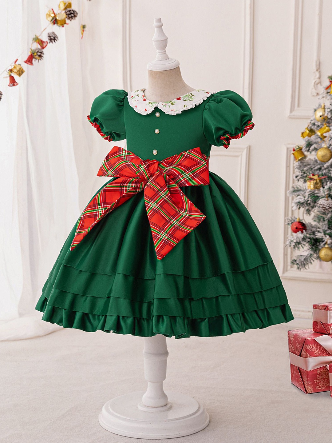 

StyleCast x Revolte Girls Fit and Flare Dress, Green